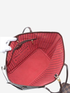 Louis Vuitton Brown 2015 Damier Ebene Neverfull MM tote bag