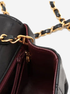 Chanel Black vintage 1989 lambskin Diana Single Flap bag