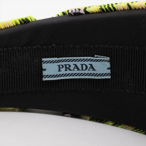 Prada Yellow and pink plaid headband