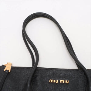 Miu Miu Black leather tote bag