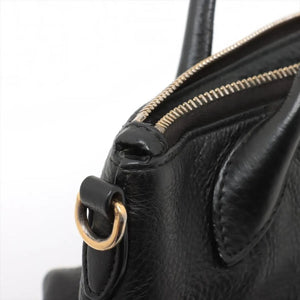 Prada Black Vitello Daino leather 2way bag