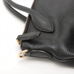 Prada Black Vitello Daino leather 2way bag