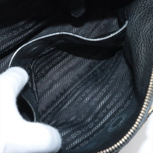 Prada Black Vitello Daino leather 2way bag
