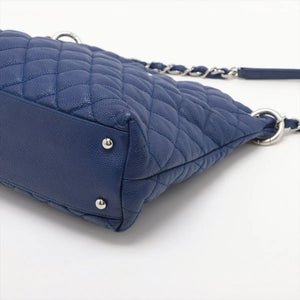Chanel Blue 2012 Coco Mark caviar quilted shoulder bag