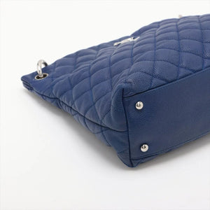 Chanel Blue 2012 Coco Mark caviar quilted shoulder bag