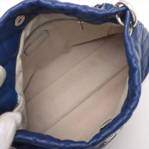 Chanel Blue 2012 Coco Mark caviar quilted shoulder bag