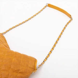 Chanel Mustard 2011 Coco Mark caviar quilted shoulder bag