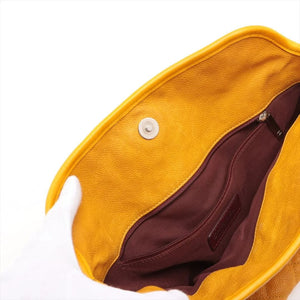 Chanel Mustard 2011 Coco Mark caviar quilted shoulder bag
