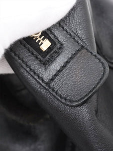 Gucci Black Interlocking G leather top handle bag