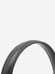 Gucci Black Interlocking G leather top handle bag