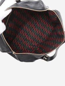 Gucci Black Interlocking G leather top handle bag