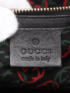 Gucci Black Interlocking G leather top handle bag