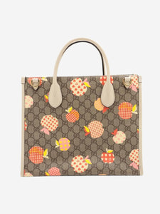Gucci Brown Les Pommes GG Supreme 2way bag