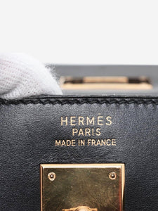 Hermes Noir vintage 1997 Kelly 35 Serie bag in Box Calf leather