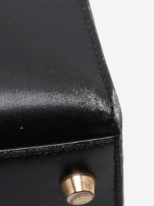 Hermes Noir vintage 1997 Kelly 35 Serie bag in Box Calf leather