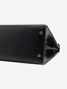Hermes Noir vintage 1997 Kelly 35 Serie bag in Box Calf leather