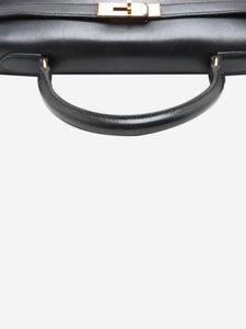 Hermes Noir vintage 1997 Kelly 35 Serie bag in Box Calf leather