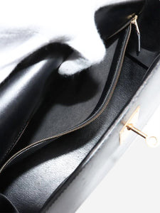 Hermes Noir vintage 1997 Kelly 35 Serie bag in Box Calf leather