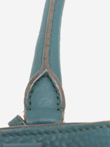 Prada Blue Vitello Daino leather tote bag