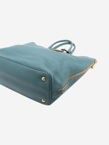 Prada Blue Vitello Daino leather tote bag