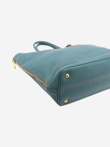 Prada Blue Vitello Daino leather tote bag