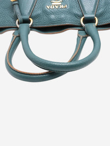 Prada Blue Vitello Daino leather tote bag
