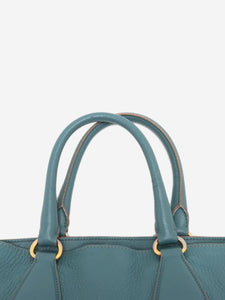 Prada Blue Vitello Daino leather tote bag