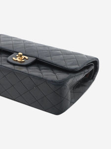 Chanel Black vintage 1989 medium lambskin Classic Double Flap bag
