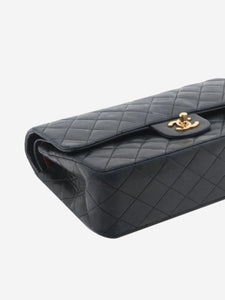 Chanel Black vintage 1989 medium lambskin Classic Double Flap bag
