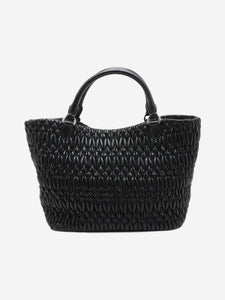 Miu Miu Black Nappa crystal Matelassé leather 2way bag
