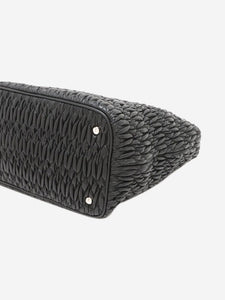 Miu Miu Black Nappa crystal Matelassé leather 2way bag