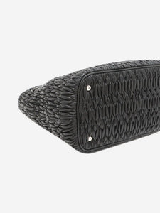 Miu Miu Black Nappa crystal Matelassé leather 2way bag