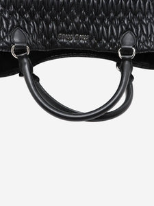 Miu Miu Black Nappa crystal Matelassé leather 2way bag