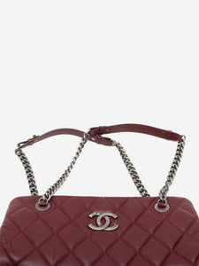 Chanel Chanel Burgundy 2012 Matelasse calfskin chain shoulder bag