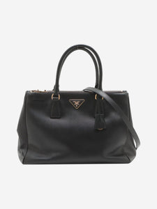Prada Black Saffiano leather Galleria 2way bag