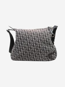 Dior Black vintage 2003 Trotter canvas shoulder bag