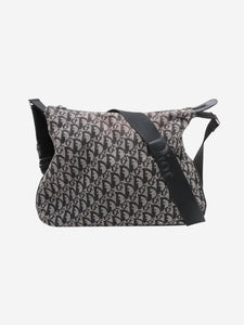 Dior Black vintage 2003 Trotter canvas shoulder bag