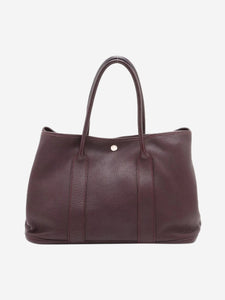 Hermes Burgundy 2008 Garden Party 36 PM tote bag
