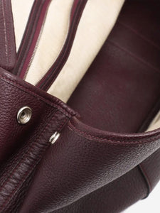 Hermes Burgundy 2008 Garden Party 36 PM tote bag