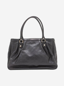 Gucci Black Guccissima leather top handle bag