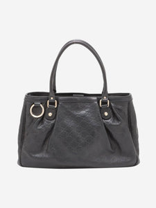 Gucci Black Guccissima leather top handle bag