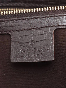 Gucci Brown GG canvas and leather tote bag