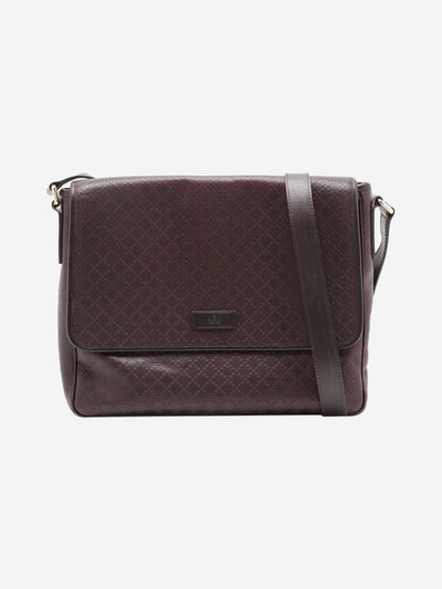 Dark brown Diamante leather messenger bag Shoulder bags Gucci 