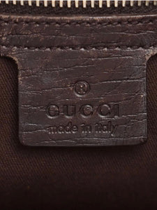 Gucci Brown GG canvas and leather tote bag