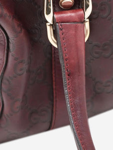Gucci Dark brown Guccissima leather top handle bag