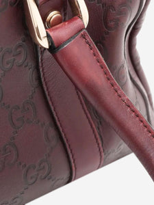 Gucci Dark brown Guccissima leather top handle bag