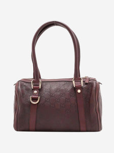 Gucci Dark brown Guccissima leather top handle bag