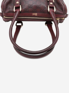 Gucci Dark brown Guccissima leather top handle bag