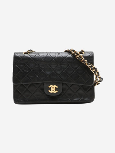 Black vintage 1991 medium lambskin Classic Double Flap bag Shoulder bags Chanel 