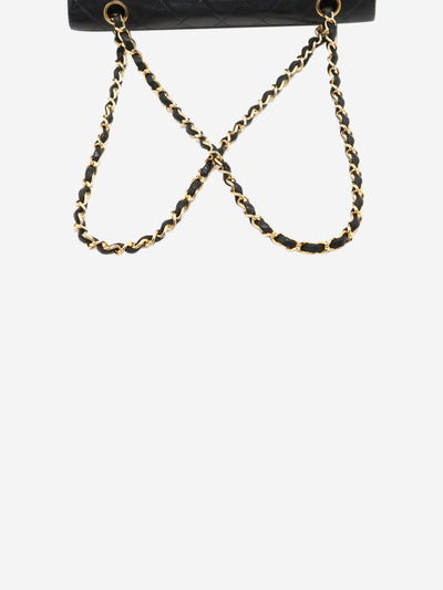 Black vintage 1991 medium lambskin Classic Double Flap bag Shoulder bags Chanel 